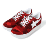 BAPESTA Low Camo Red Shoes