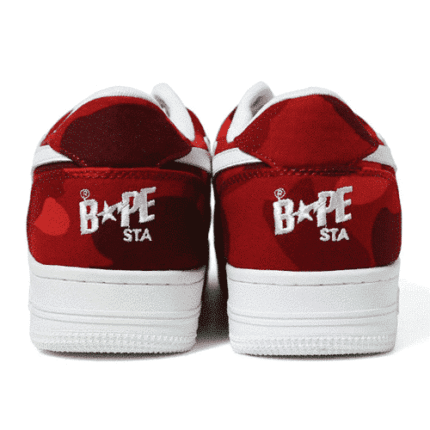 BAPESTA Low Camo Red Shoes