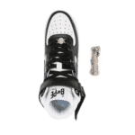BAPESTA Leather Patch Logo Mid Shoes