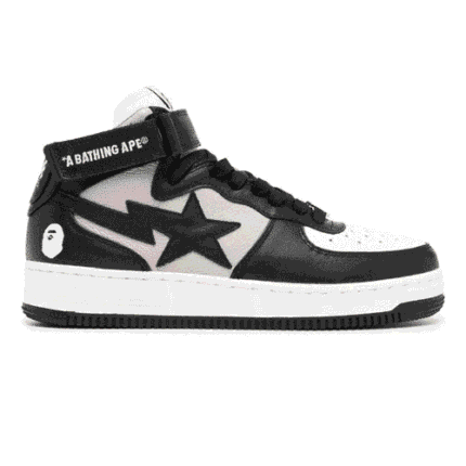 BAPESTA Leather Patch Logo Mid Shoes