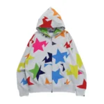 BAPESTA Star Pattern Full Zip Hoodie