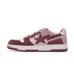 BAPESTA Sk8 Low Maroon Shoes