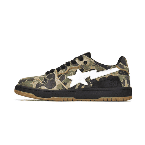 Bape-Sk8-Sta-Low-Camouflage-Green.png BAPESTA SK8 ABC Low Army Shoes