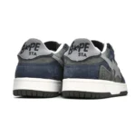 BAPESTA Sk8 Low Grey-Navy Shoes