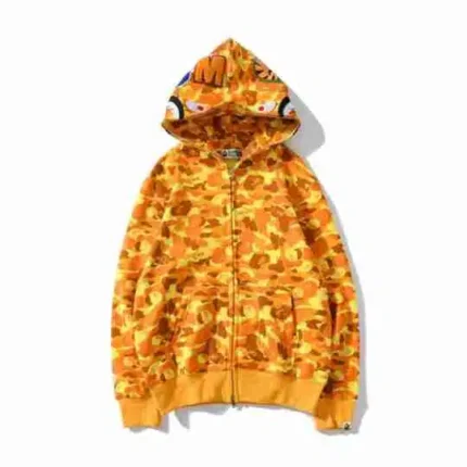Yellow Bape Camo Hoodie