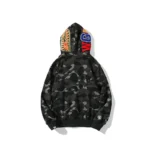BAPE Camo Tiger Shark Double Hoodie
