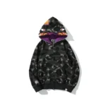 BAPE Camo Tiger Shark Double Hoodie