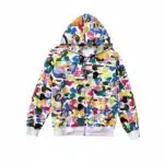 BAPE WGM Camo Shark Zipper Hoodie